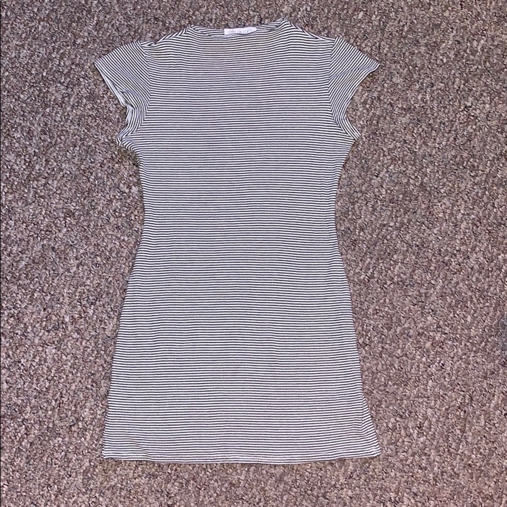 Bodycon Black and White Striped Minidress